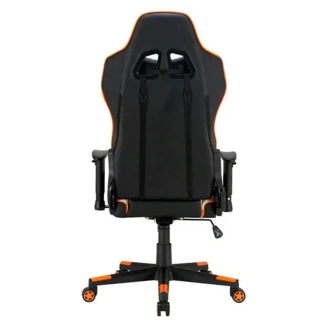 Jertech GR-101 Gaming Chair (Black, White & Orange)  المتحدة للألكترونيات