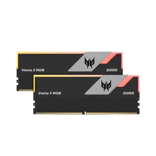 Acer Predator Vesta II DDR5 RGB RAM 64GB (32GBx2) 6000MHz - CL30 Black, XMP & EXPO - المتحدة للألكترونيات