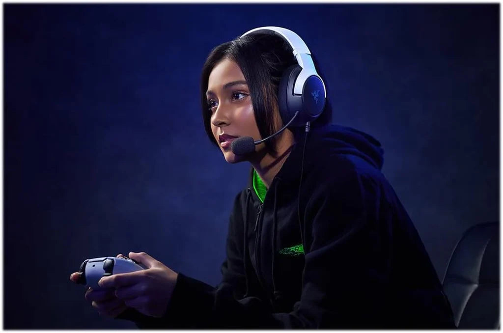 Razer Kaira X Wired Gaming Headset for PlayStation, TriForce 50mm Drivers, HyperClear Cardioid Mic, Flowknit Memory Foam Ear Cushions, Compatible with PC, Mac, Switch, Black/White RazerSKU: RZ04-03970700-R3G1