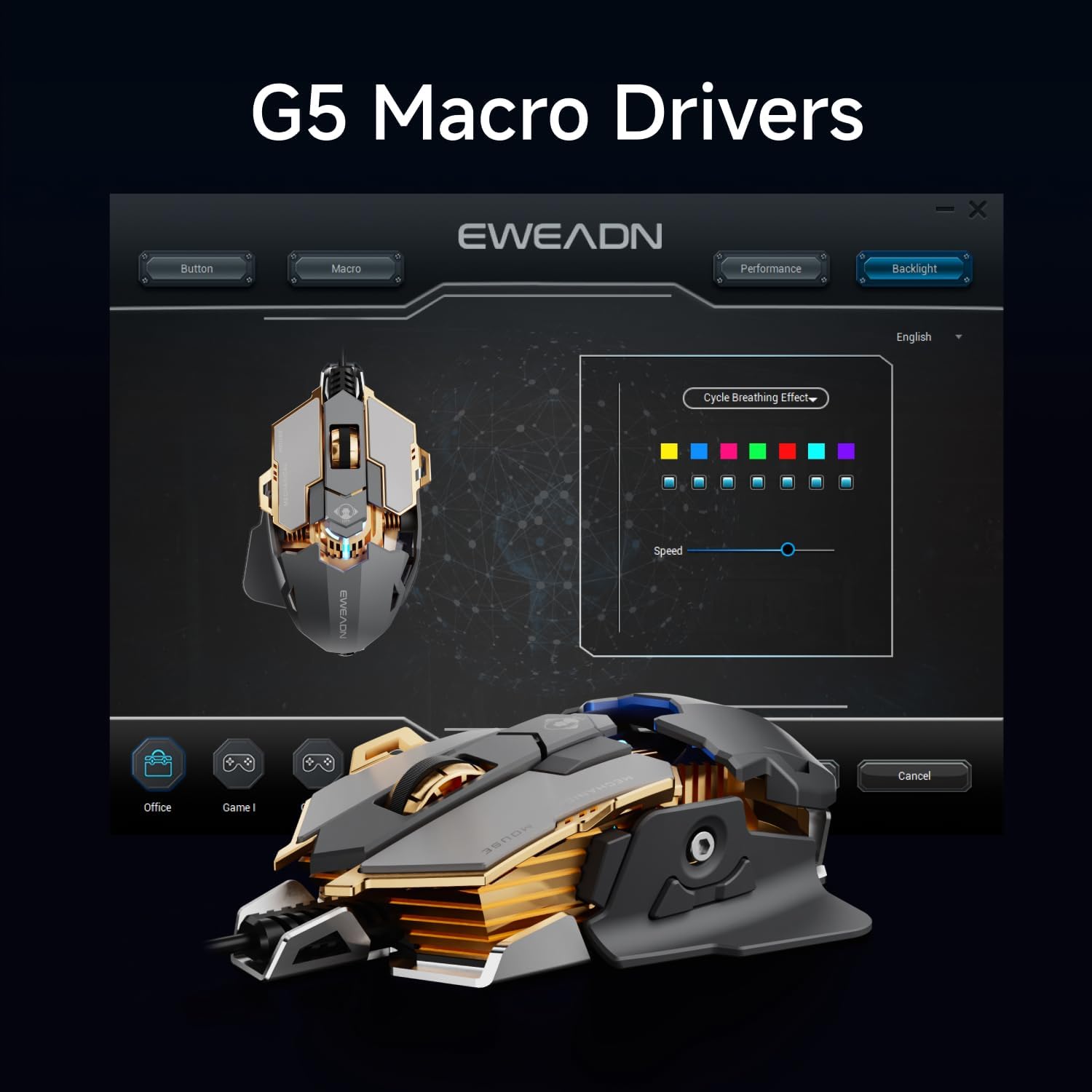 EWEADN G5 Wired Gaming Mouse