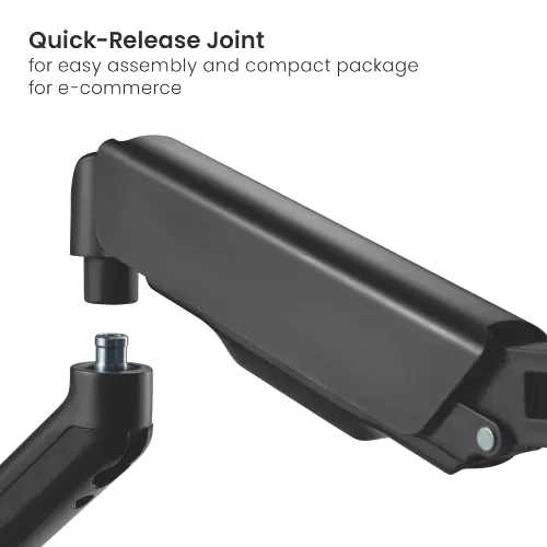 Lumi Cost-Effective Spring-Assisted Monitor Arm with USB-A & Multimedia Ports ستناد شاشة - المتحدة للألكترونيات