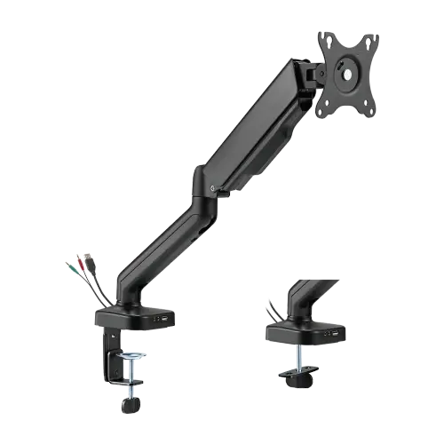 Lumi Cost-Effective Spring-Assisted Monitor Arm with USB-A & Multimedia Ports ستناد شاشة - المتحدة للألكترونيات