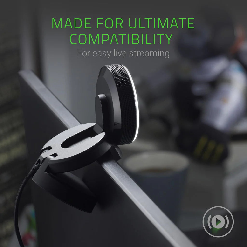 Razer Kiyo Streaming Webcam: 720p 60 FPS - Ring Light w/Adjustable Brightness - Built-in Microphone - Advanced Autofocus