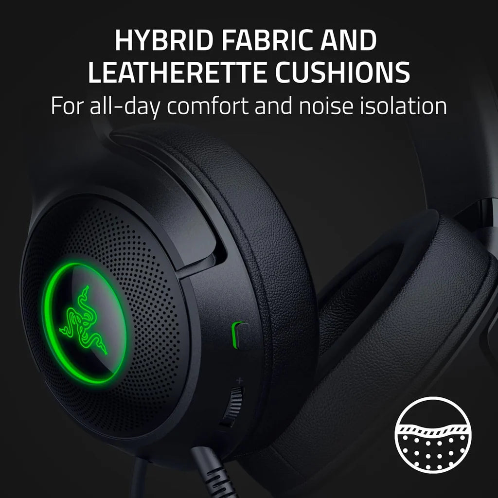 Razer Kraken Kitty V2 - Wired RGB Headset with Kitty Ears (Stream Reactive Lighting, HyperClear Cardioid Mic, Triforce 40mm Drivers, 7.1 Surround Sound) Black