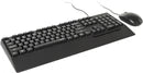 Rapoo NX2000 Wired Keyboard and Mouse Combo – Spill-Resistant Keyboard, 1600 DPI Optical Mouse, USB 3.0, Plug-and-Play, Black