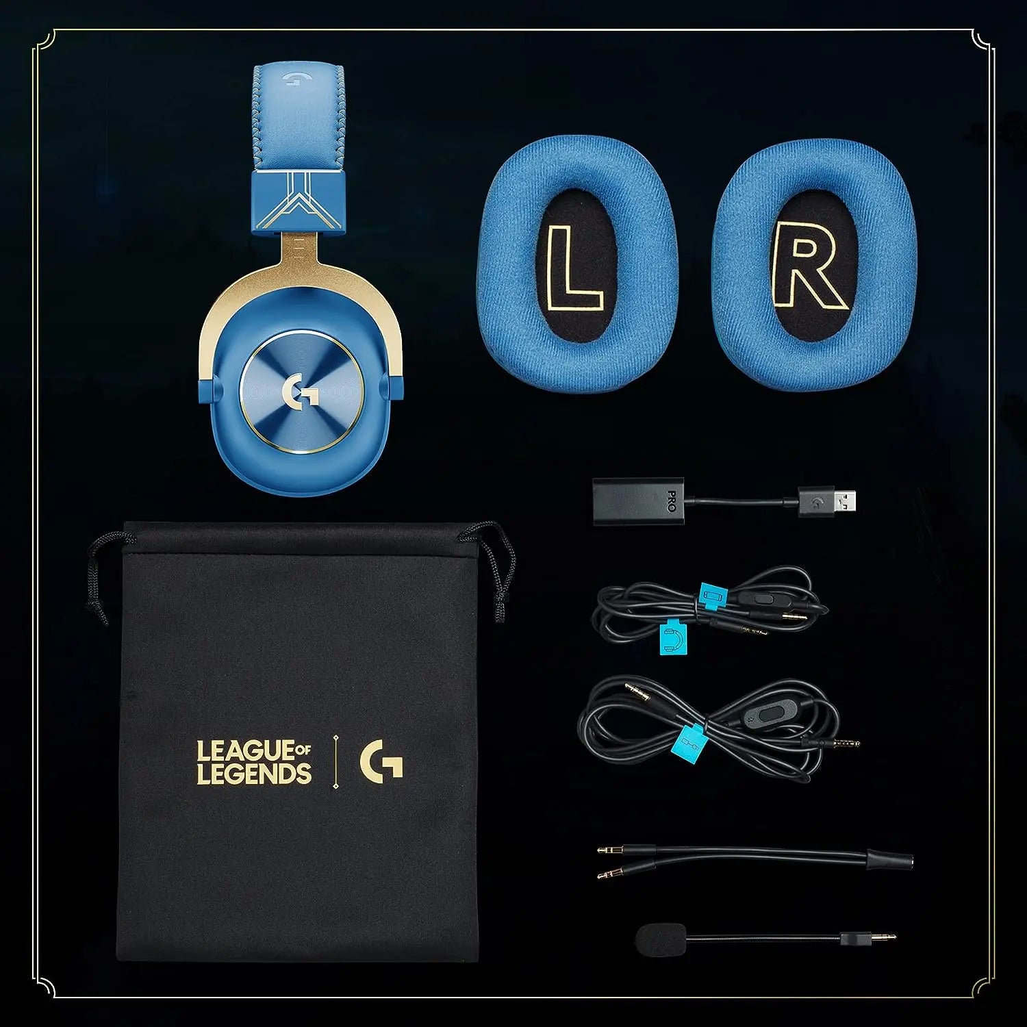 Logitech G PRO X Gaming Headset - Blue Official League of Legends Edition سماعات كيمنك لوجتك نسخة لول - المتحدة للألكترونيات