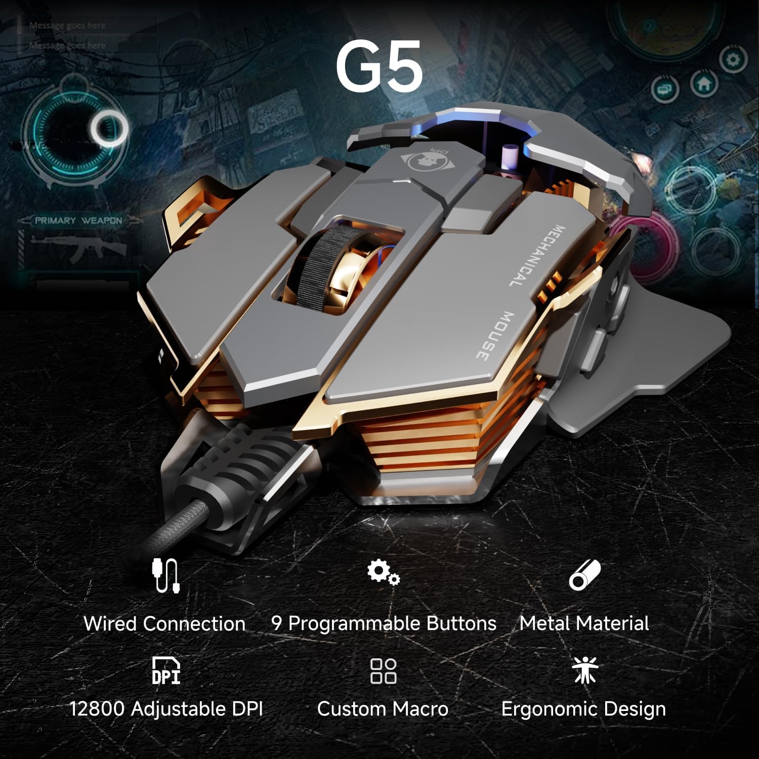 EWEADN G5 Wired Gaming Mouse