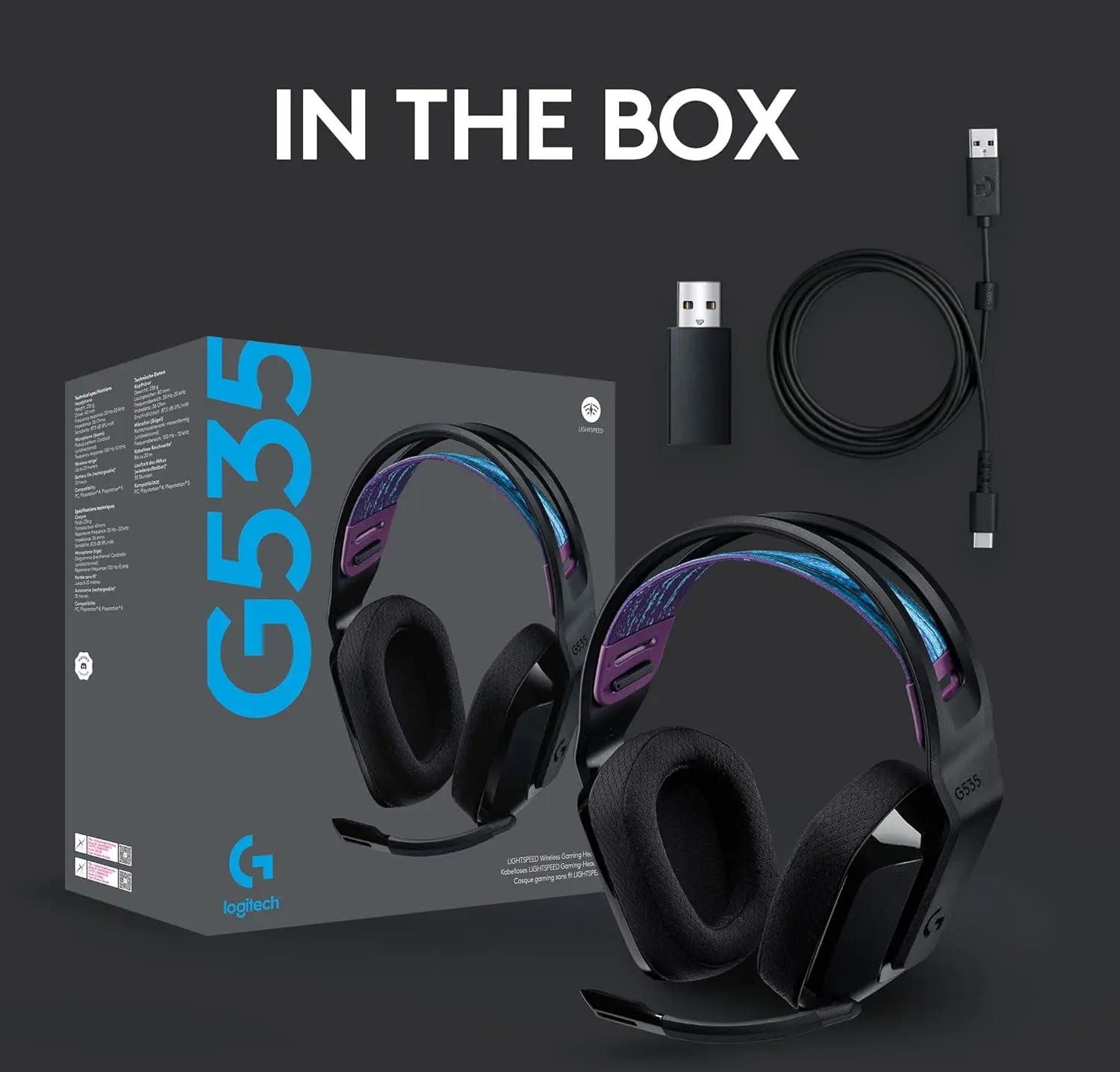 Logitech G535 Lightspeed Wireless Gaming Headset سماعات كيمنك لوجتك - المتحدة للألكترونيات