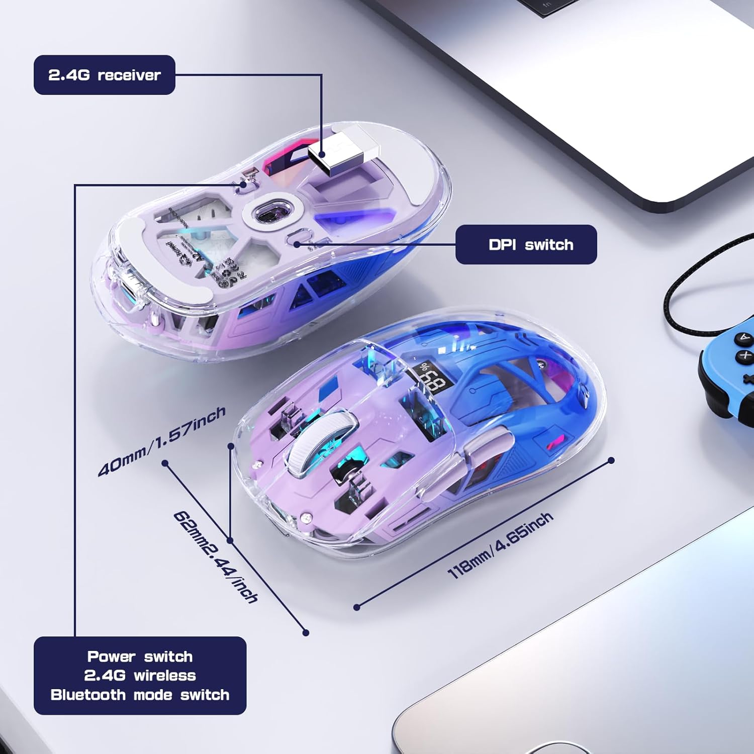 FREEWOLF A2 Wireless Gaming Mouse