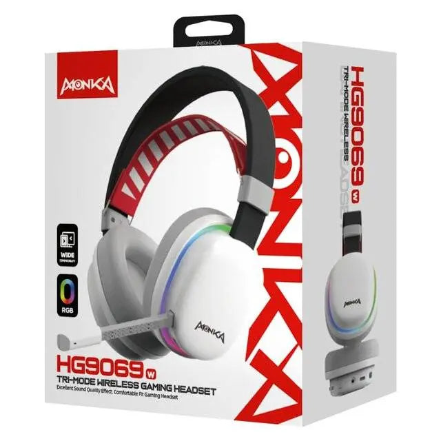 Marvo Monka HG9069 Wireless Headset (White) - المتحدة للألكترونيات