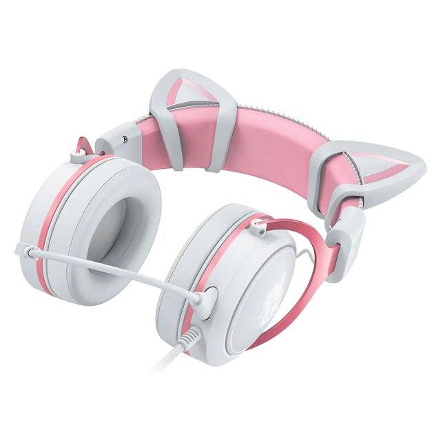 Onikuma X10 RGB Headset [3.5mm] (White & Pink)