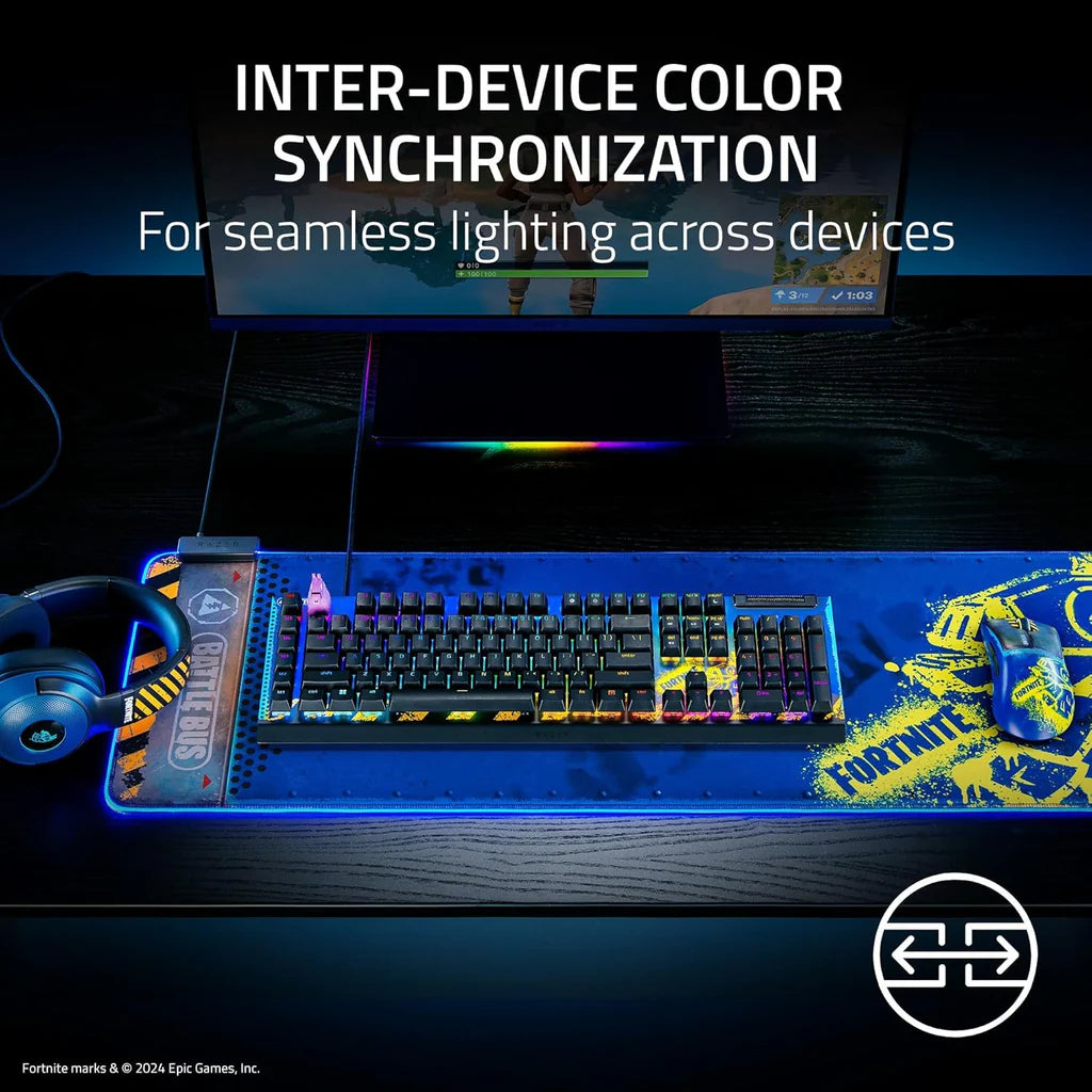 Razer Goliathus Chroma Extended - Fortnite Edition– Soft Gaming Mouse Mat with Razer Chroma RGB, Micro-Textured Surface, and Optimized for All Sensors