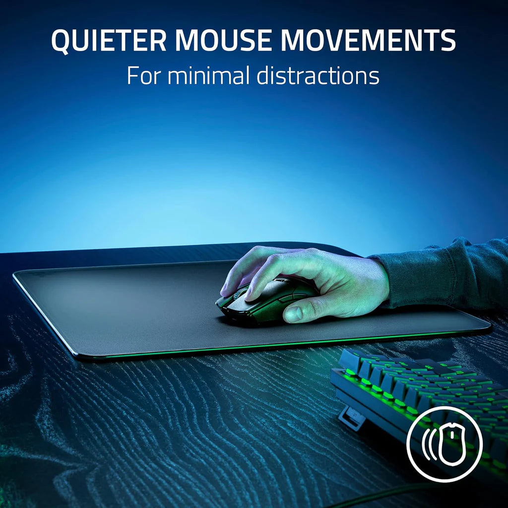 Razer Atlas Tempered Glass Gaming Mouse Mat – 450×400mm, Ultra-Smooth Micro-Etched Surface, Anti-Slip Rubber Base, 5mm Thickness