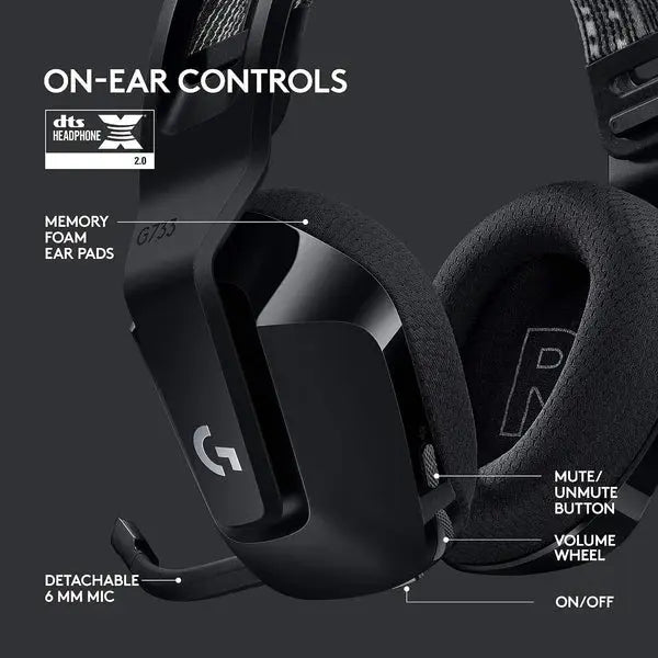 Logitech G733 Lightspeed Wireless Gaming Headset سماعات كيمنك لوجتك  المتحدة للألكترونيات