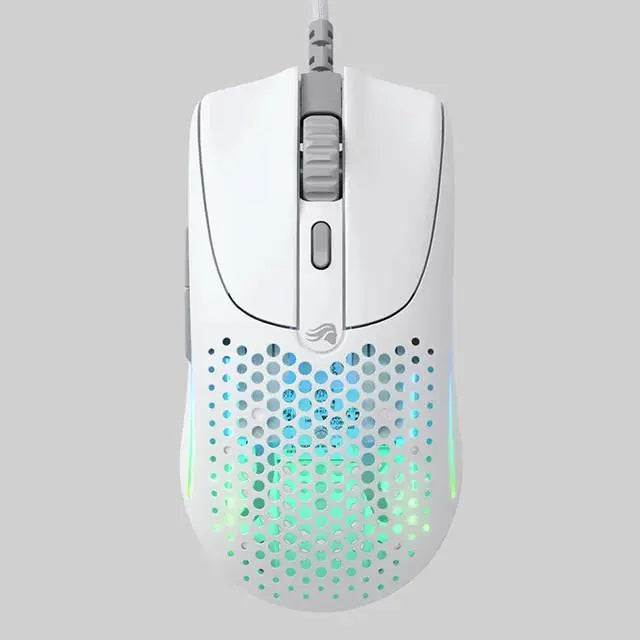 Glorious (Model O2) Wired Gaming Mouse (Glossy White) ماوس كلوريس - المتحدة للألكترونيات