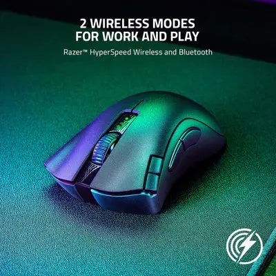 Razer DeathAdder V2 X HyperSpeed: Award-Winning Ergonomic Design - Ultra-Fast Wireless - 235hr Battery Life - 7 Programmable Buttons - Gen 2 Mechanical Switches - 5G 14K DPI Optical Sensor  المتحدة للألكترونيات