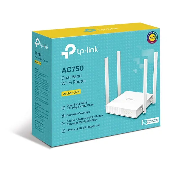 tp-link Archer C24 AC750 Dual-Band Wi-Fi Router - المتحدة للألكترونيات