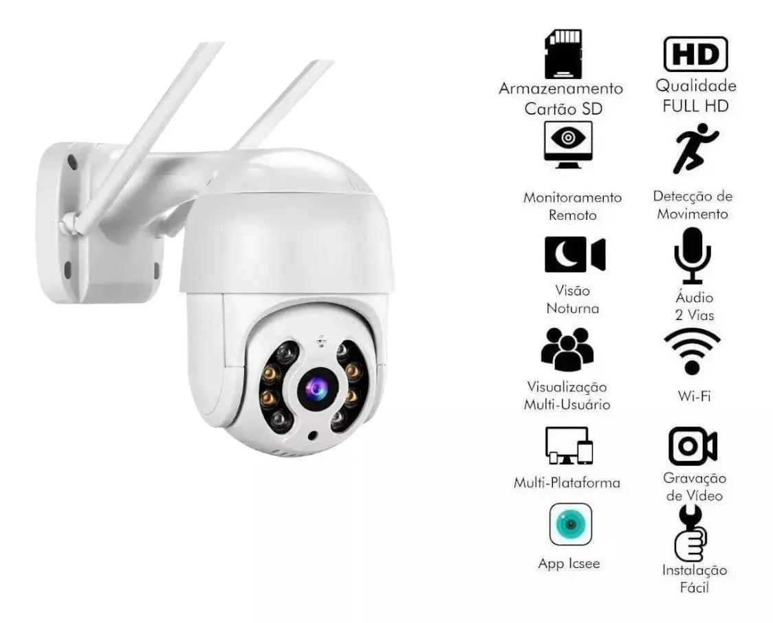 Outdoor Security Camera Hd Wifi Camera Robot A8 Night Color White كامرا مراقبة - المتحدة للألكترونيات