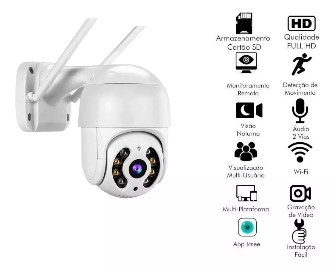 Outdoor Security Camera Hd Wifi Camera Robot A8 Night Color White كامرا مراقبة