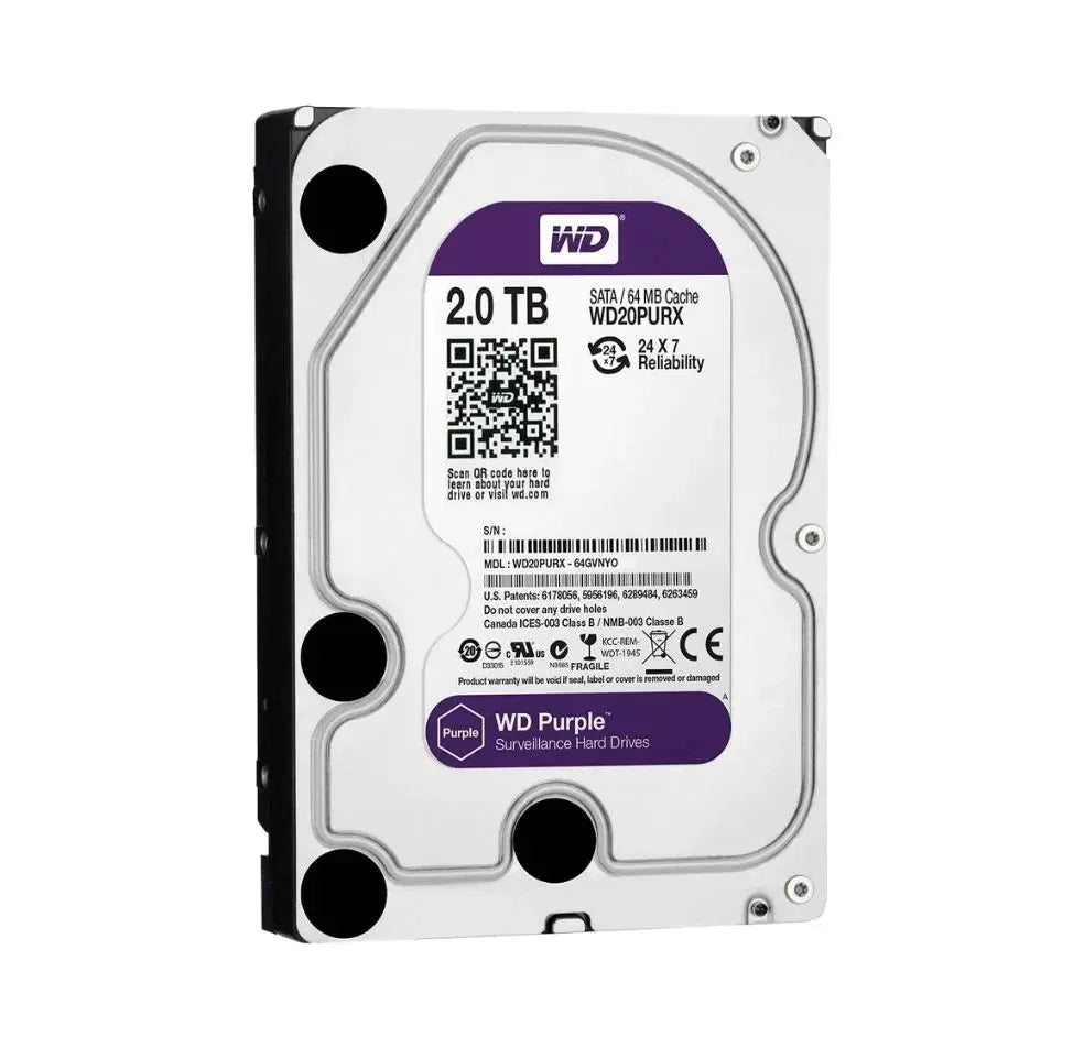 WD Purple, 2TB 5400RPM 3.5 Internal Hard Drive HDD - For DVR - المتحدة للألكترونيات