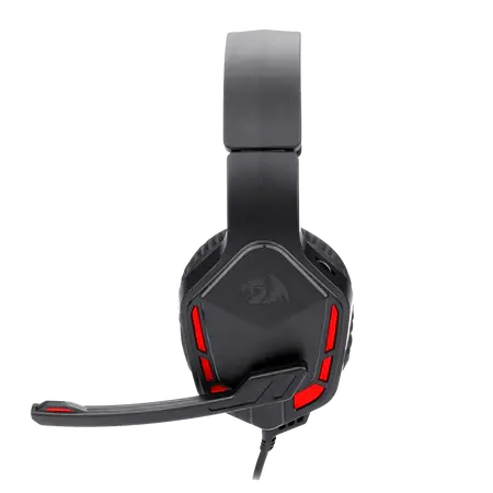 Redragon H220 THEMIS Wired Gaming Headset, Stereo Surround-Sound, Noise Cancelling Over-Ear Headphones with Mic, Volume Control, Red LED Light, Compatible with PC, PS4/3, Xbox One and Nintendo Switch  المتحدة للألكترونيات