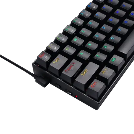 Redragon K530 PRO Draconic 60% Compact RGB Wireless Mechanical Keyboard, 61 Keys Tenkeyless Designed 5.0 Bluetooth Gaming Keyboard and 16.8 Million RGB Lighting for PC, Tablet, Cell Phone  المتحدة للألكترونيات