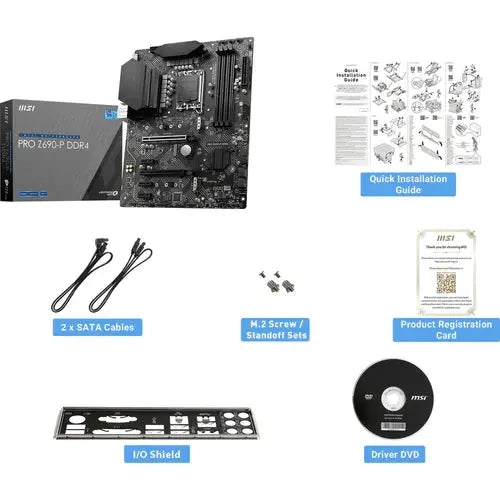 MSI PRO Z690-P DDR4 LGA 1700 ATX Motherboard - المتحدة للألكترونيات