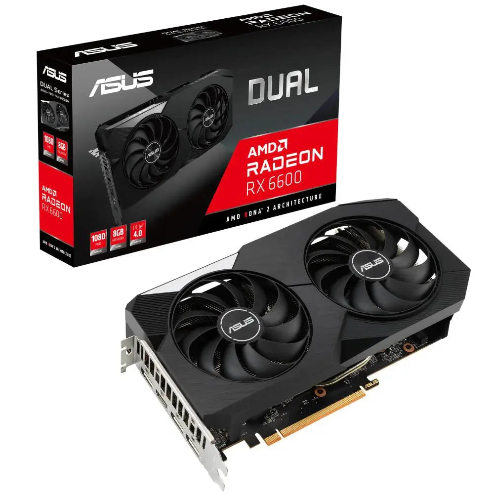 ASUS المزدوج Radeon RX 6600 8GB GDDR6 Graphics Card  المتحدة للألكترونيات