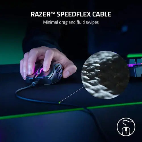 Razer Naga X Wired MMO Gaming Mouse - المتحدة للألكترونيات