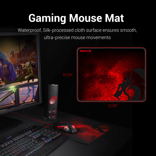 Redragon S101Wired RGB combo Keyboard ,Mouse, Mouse Pad, Headset كت ماوس كيبورد ريدراكون