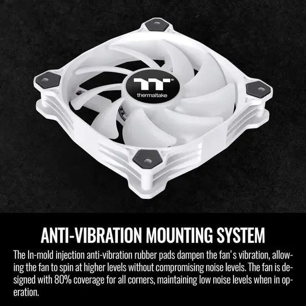 Thermaltake Pure 12 ARGB Sync Radiator Fan White TT Premium Edition (3-Fan Pack) مراوح فان - المتحدة للألكترونيات