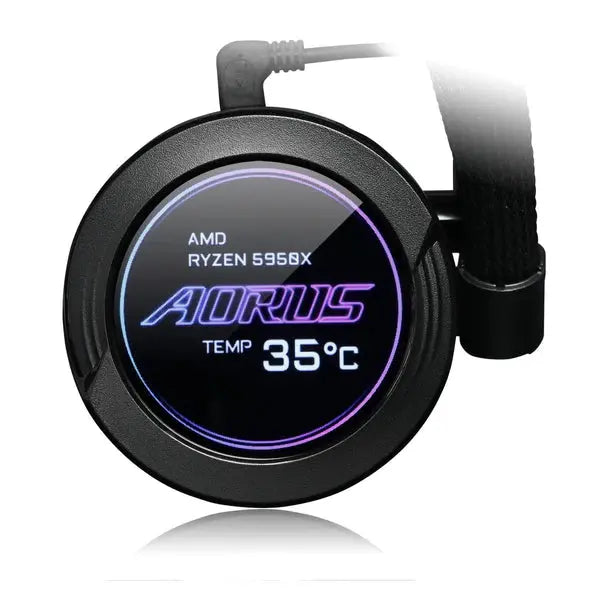 AORUS WATERFORCE X 240 AIO Liquid CPU Cooler with LCD Display - 2x120mm ARGB Fans مبرد مائي - المتحدة للألكترونيات