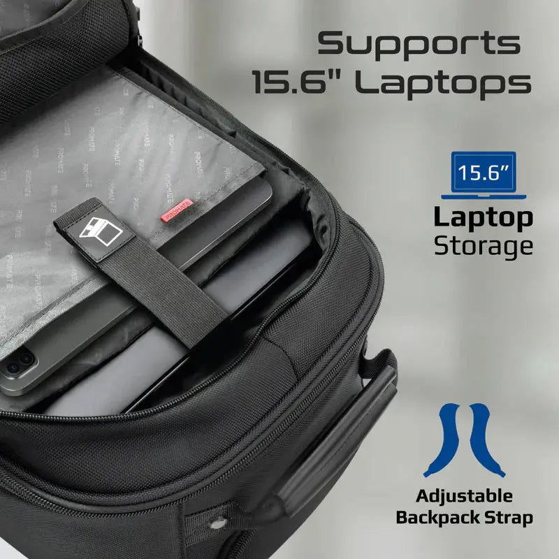 Promate Large Capacity Trolley Bag with Multiple Compartments for 15.6” Laptops  المتحدة للألكترونيات