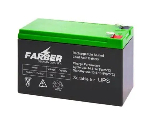 FARBER 12V/9AH Battery Suitable for USP - المتحدة للألكترونيات