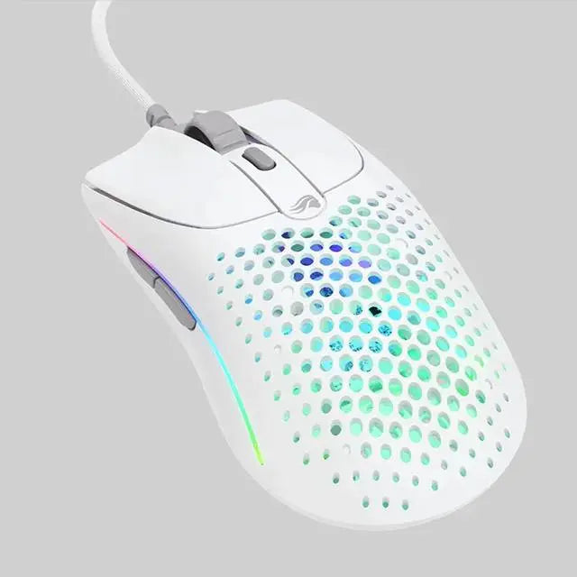 Glorious (Model O2) Wired Gaming Mouse (Glossy White) ماوس كلوريس - المتحدة للألكترونيات