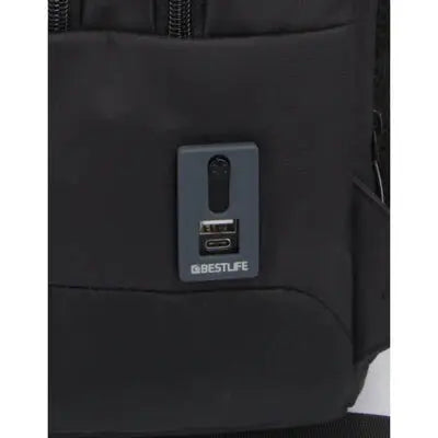 Bestlife 15.6" Notebook Backpack with Type-C Connector - Black/Red  المتحدة للألكترونيات