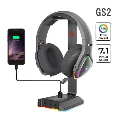 Bloody GS2 RGB Gaming Headset Stand With 3x USB 2.0, 1x AUX 4-Pin 3.5mm  المتحدة للألكترونيات