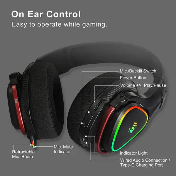 Bloody MR710 Wireless RGB Gaming Headset for Xbox, PS4/5 سماعات كيمنك بلودي - المتحدة للألكترونيات