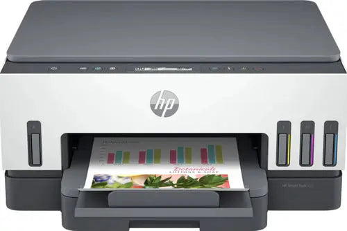 HP Smart Tank 720 All-In-One Printer, Print / Copy / Scan, Wireless Functions, Up To 15ppm Print Speed, 1200 DPI, 250 Sheets Input Capacity, Wifi & Bluetooth Connectivity, White - Gray  المتحدة للألكترونيات