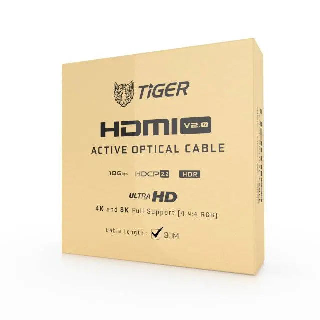 Tiger : HDMI Active Optical Cable 2.0 (30m)  المتحدة للألكترونيات