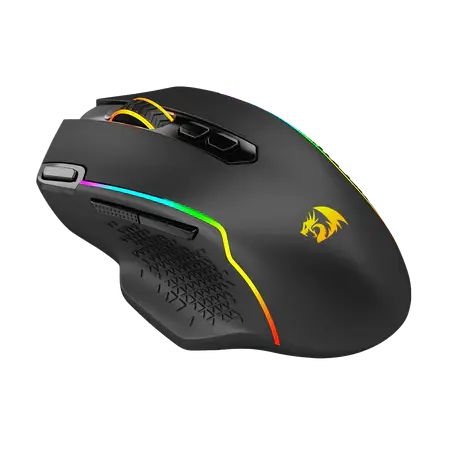 Redragon M810 Pro Wireless Gaming Mouse, 10000 DPI Wired/Wireless Gamer Mouse w/ Rapid Fire Key, 8 Macro Buttons, 45-Hour Durable Power Capacity and RGB Backlit for PC/Mac/Laptop - المتحدة للألكترونيات