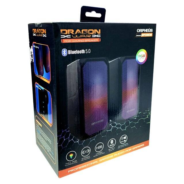 Dragon War SP-030G [BT5.0-AUX] Speaker (Black)