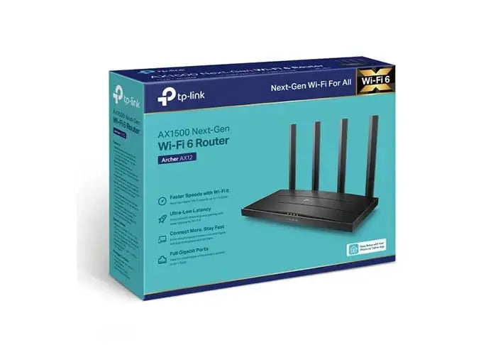 TP-Link Archer AX12 AX1500 Wi-Fi 6 Router - اتصال أسرع وأكثر استقرارًا مع تقنيات Wi-Fi 6 - المتحدة للألكترونيات