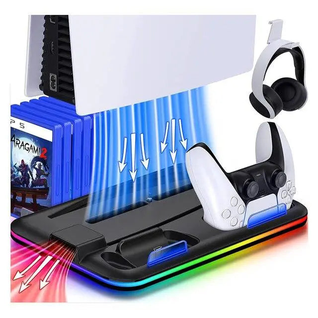 PS5 Multifunctional Cooling & Charging RGB Stand - المتحدة للألكترونيات