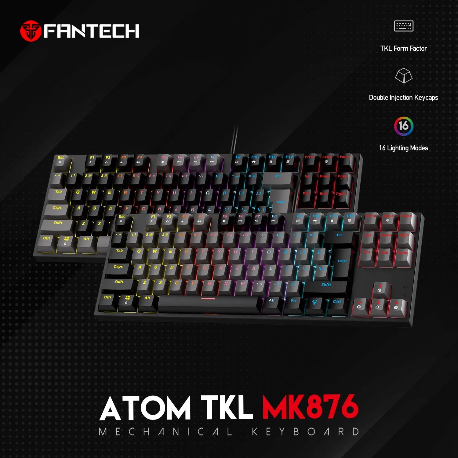 ATOM TKL MK876 كيبورد ميكانيكي فانتك - المتحدة للألكترونيات