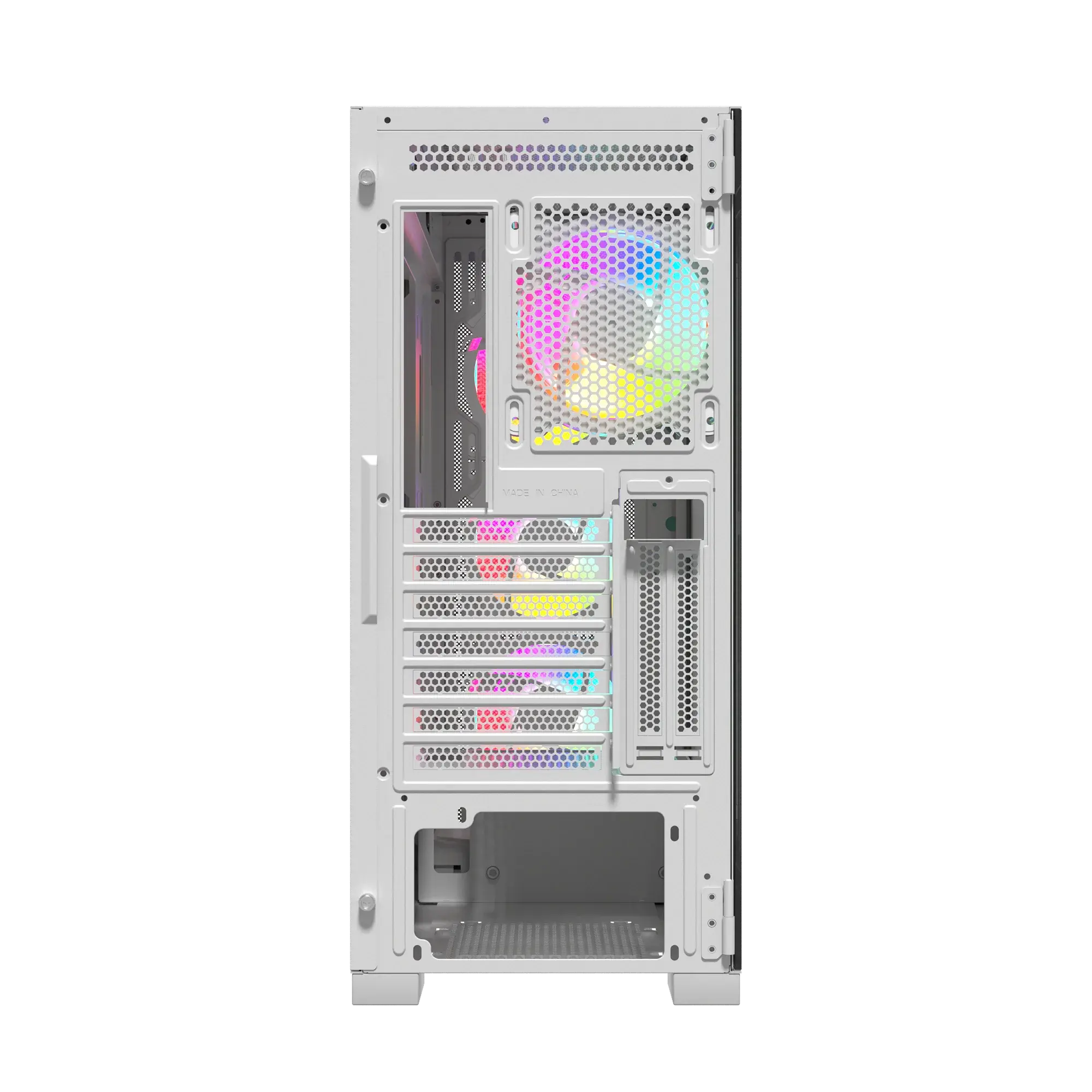 Raptor 290-XL ARCTIC HAWK RGB Mid Tower Case - White كيس  المتحدة للألكترونيات