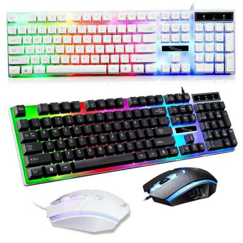 1  |  3  L-Shark T-350 USB Wired Rainbow Light Gaming Keyboard + LED Mouse