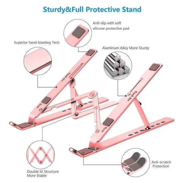 Portable Laptop Stand (Pink)  المتحدة للألكترونيات