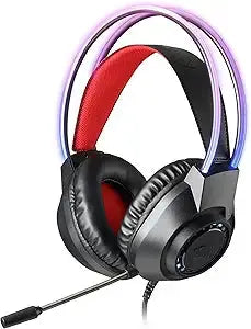 Redragon H231 Scream Wired Gaming Headset, Stereo Surround Sound, 40mm Drivers, Leather Foam Ear Pads, Noise-canceling Microphone, Multi-Platforms Headphone, Works with PC/PS4/5/NS/Xbox-one, Black  المتحدة للألكترونيات