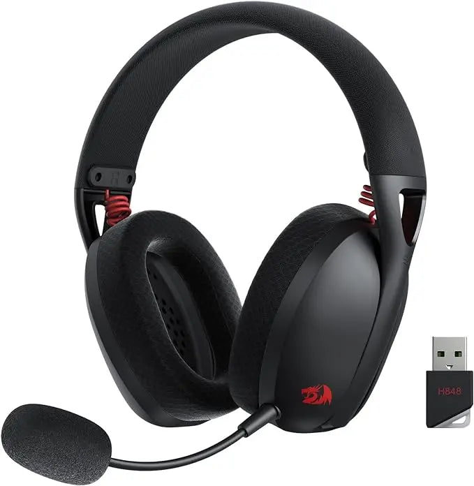 Redragon H848 Bluetooth Wireless Gaming Headset - Lightweight - 7.1 Surround Sound - 40MM Drivers - Detachable Microphone - Multi Platforms for PC, PS5/4/3, Switch, Mobile  المتحدة للألكترونيات